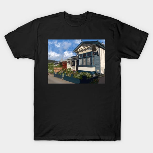 South Launceston streetscape, Tasmania, Australia T-Shirt by Alchersone-Art